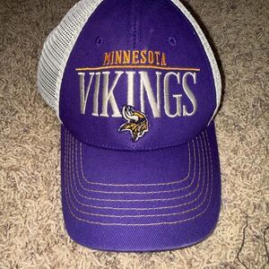 Vintage NFL Minnesota Vikings Mesh Snapback Trucker Hat Baseball Cap Lid